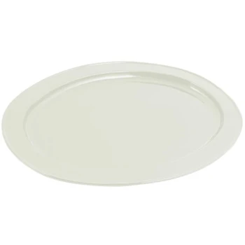 Bon Chef 2045 20" x 14" Ivory Sandstone Finish Cast Aluminum Oval Platter