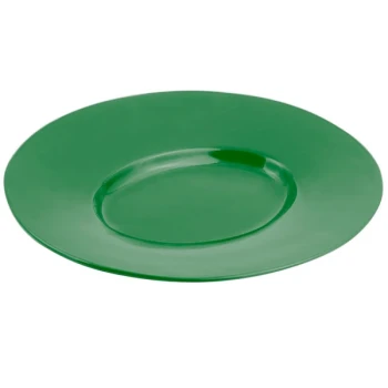 Bon Chef 2090 19" x 16" Calypso Green Sandstone Finish Cast Aluminum Wide Rim Platter