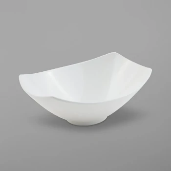 Bon Chef 2513PWHT Gondola 64 oz. White Sandstone Cast Aluminum Bowl