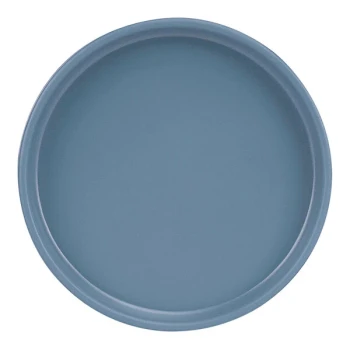 Cal-Mil Hudson 8 1/4" Stone Blue Low Rim Melamine Plate - 6/Case
