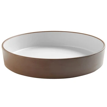 Cal-Mil Hudson 8" Stoneware Raised Rim Melamine Plate - 6/Case