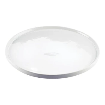 Cal-Mil PP1167 Gourmet Display Round Porcelain Platter - 12 3/4" x 1 1/2"