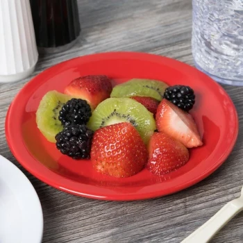 Carlisle KL20405 Kingline 6 1/2" Red Pie Plate - 48/Case