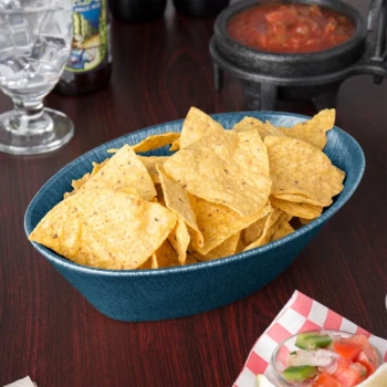 HS Inc. HS1011L 10" x 6" x 2 1/2" Blueberry Polyethylene Large Oval Basket - 24/Case