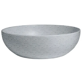 G.E.T. Enterprises BRD18-MOD-G Bugambilia 15.9 Qt. Smooth MOD Finish Gray Granite Resin-Coated Aluminum Extra Large Deep Round Bowl