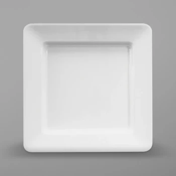 Elite Global Solutions B12-W Stratus 12" x 12" White Square Melamine Plate