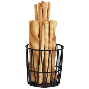 Clipper Mill by G.E.T. 4-32038 4 1/4" Round Black Iron Powder Coated Basket