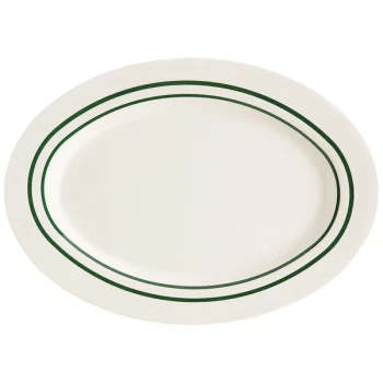 GET M-4010-EM Emerald 16 1/4" Oval Platter - 12/Case