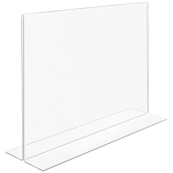 Deflecto 11" x 8 1/2" Landscape Double-Sided Anti-Glare Acrylic Sign Holder 879301