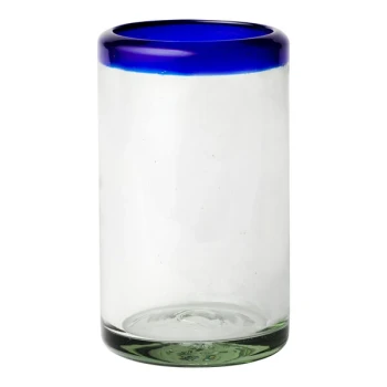 10 Strawberry Street Cobalt Rim 16 oz. Cooler Glass - 6/Case