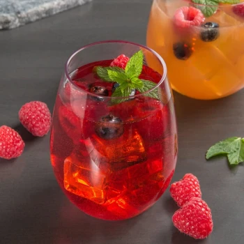Libbey Infinium 15 oz. Tritan™ Plastic Stemless Wine Glass - Sample
