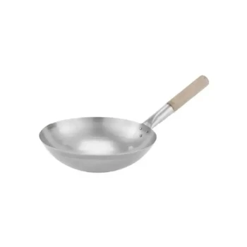 Paderno, Cast Iron Cookware, Wok, 35.5 cm, Wooden Handle