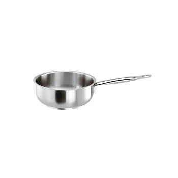 Paderno, Curved Sauté Pan, Stainless Steel, 2.2 L Capacity