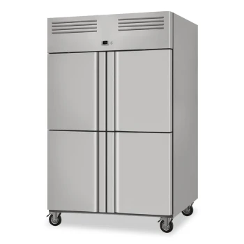 Polare, Upright Refrigerator, 1200 L, 4 Half Doors, Ventilated Cooling, Digital Control, 380 W