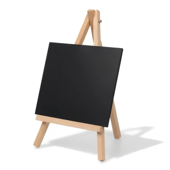 Securit, Chalkboards Signs With Easels, Mini, Wood, Black