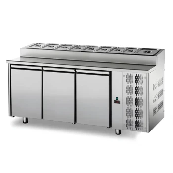 Tecnodom, Refrigerated Counter With Snack Top, 460 L, 3 Doors, Electric, Silver