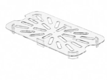 CAMBRO - PC GN Drain Shelf 1/4 Clear - 16.2 x 26.5 cm
