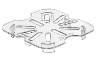 CAMBRO - PC GN Drain Shelf 1/6 Clear - 16.2 x 17.6 cm