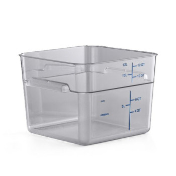 CAMBRO-12 Qt. Clear Square Polycarbonate Container - 25.6 x 31 x 21 cm