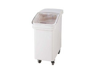 White Ingredient Bin with Clear Lid - 81 Ltr