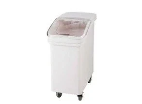 White Ingredient Bin with Clear Lid - 102 Ltr