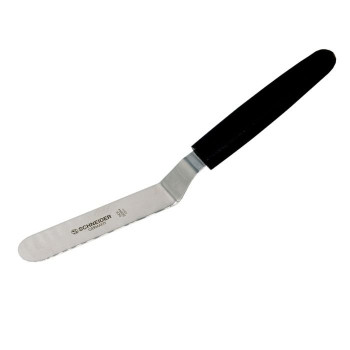 Spatula Angular - Black Handle - 10 cm