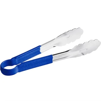 Stainless Steel Color Handle Tong - 9 Inch - 24 Cm - Blue