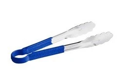 Stainless Steel Color Handle Tong - 12 Inch - 30 Cm - Blue