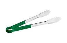Stainless Steel Color Handle Tong - 12 Inch - 30 Cm - Green