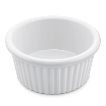 Kulsan Ramekin Ribbed White 1oz