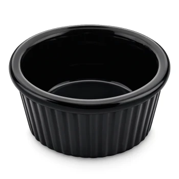 Kulsan Ramekin Ribbed Black 2oz
