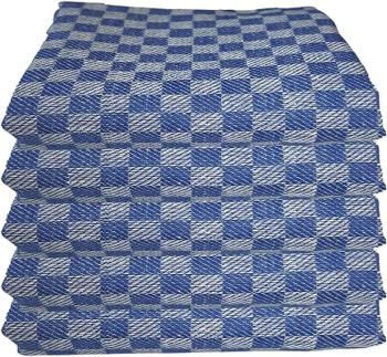 100% cotton Kitchen Duster - 100 x 52 cm - Blue
