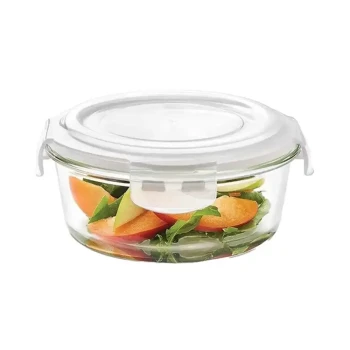 Borosil, Glass Klip-N-Store, 400 ml Capacity, Round