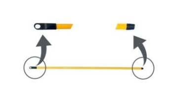Broom / Wiper Metal Handle - 130 Cm - Yellow