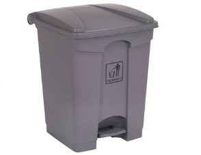 Plastic Garbage Bin - Center Pedal - 68 Ltr - Gray