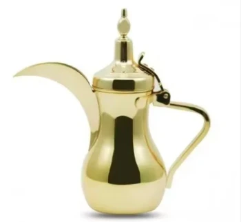 Stainless steel Dallah - Golden - 36 Oz