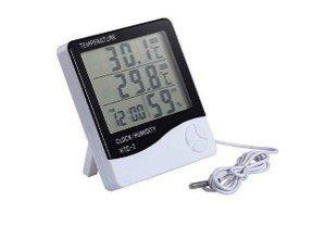HTC-2 - Large Display Humidity Meter, Thermometer & Clock (Hygrometer)