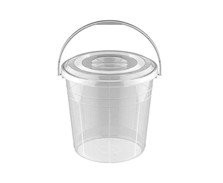 Plastic Round Bucket - 20 Ltr - Clear