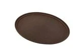 CAMBRO - Non-Skid Fiberglass Oval Serving Tray - Brown - 56 x 68.5 cm