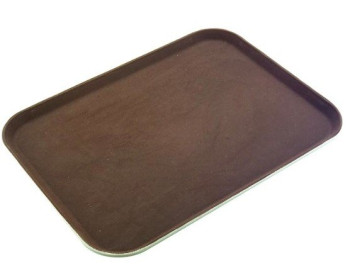 Non-Slip Serving Tray - Rectangular - 37.5 x 50 Cm - Brown