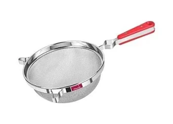 Double Mesh Juice Strainer - 21 cm - Red Handle