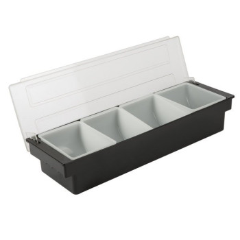 Condiment Holder 4 Compartment - 50 x 16 x 9.5 Cm