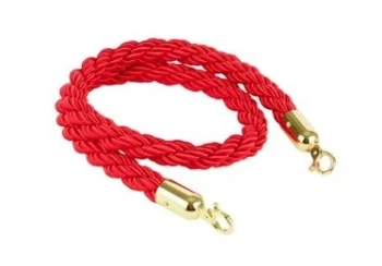Twisted Rope with - Golden Hook - 1.5 Mtr - Red