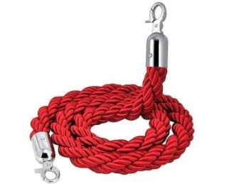 Twisted Rope with - Silver Hook - 1.5 Mtr - Red