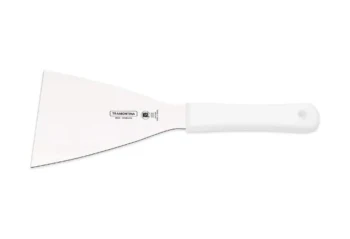 TRAMONTINA - Triangular cleaning spatula (Scraper)  white Handle-9.5 cm