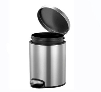 EKO - Stainless Steel Garbage Bin - Round - 28.6 x 26.8 Cm - 5 Ltr