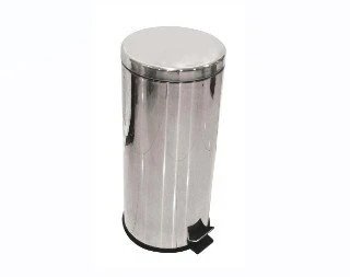 Stainless Steel Garbage Bin - Round - 65 x 34.5 cm - 40 Ltr