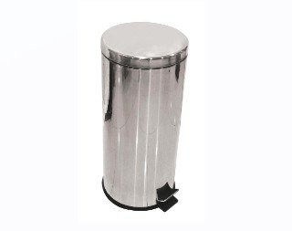 Stainless Steel Garbage Bin - Round - 65 x 29 Cm - 30 Ltr.