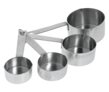 RAJ-SS Measuring Cups, Set of 4 60, 80, 125 &amp; 250 ML
