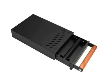 Espresso Knock Box Drawer - 31.5 x 21 x 7 cm - Black